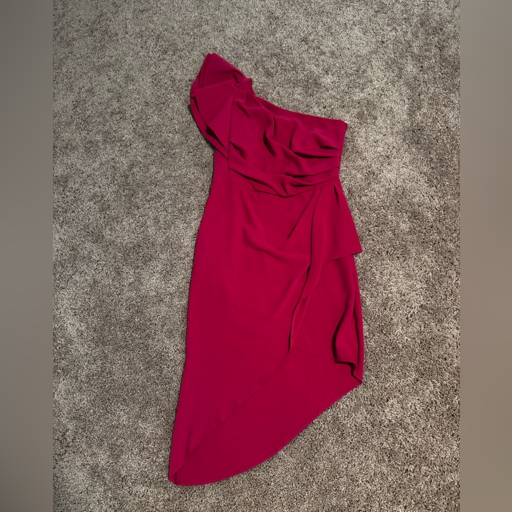 Gregory One-Shoulder One Shoulder Dress Hot Pink